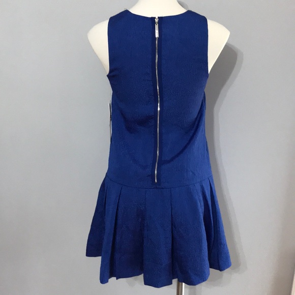 Kensie • Drop Waist Blue Brocade Blue Ink Dress - Picture 5 of 11